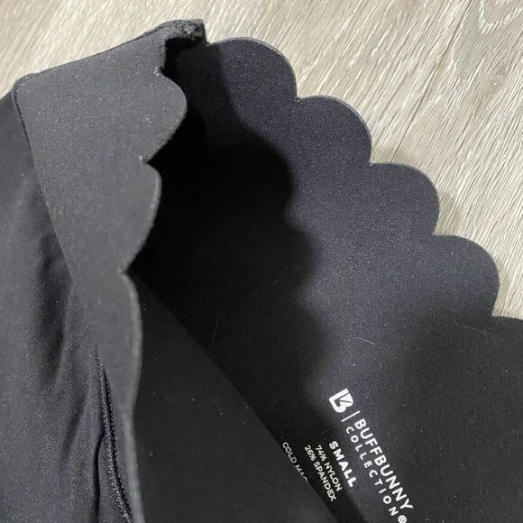 Buffbunny - Rosa Scallop Legging - Onyx Black - Picture 6 of 6